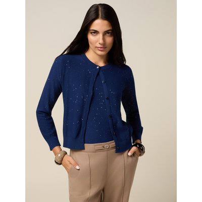 Cardigan réalisé en FIL avec micro paillettes OLTRE