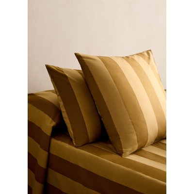 Deux taies d'oreiller en percale de coton rayures 50x75 cm MANGO HOME