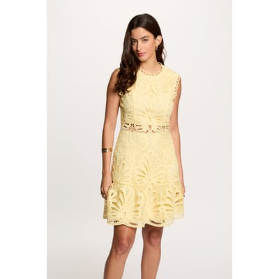 Robe courte trapèze dentelle MORGAN
