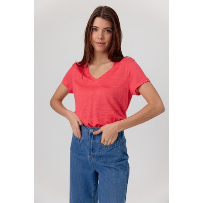 T-shirt en lin col V coupe fluide DARLA ARTLOVE