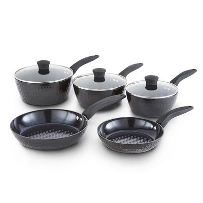 5-Piece Diamo Cookware Set with Black Diamond coating TOWER