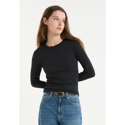 T-shirt à manches longues avec coton modal TANDEM ETAM