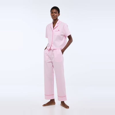 Pyjama manches courtes rayé en coton BIO MONOPRIX