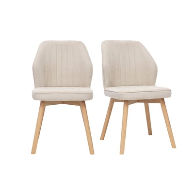 Chaises design en tissu effet velours (lot de 2) FANETTE MILIBOO