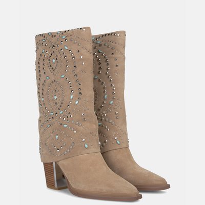Bottes en cuir avec clous ALMA EN PENA