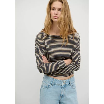 T-shirt rayé épaule dénudée MANGO TEEN