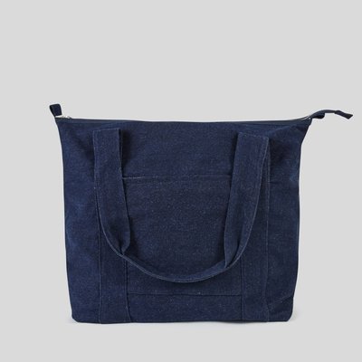 Cabas denim en coton BIO MONOPRIX