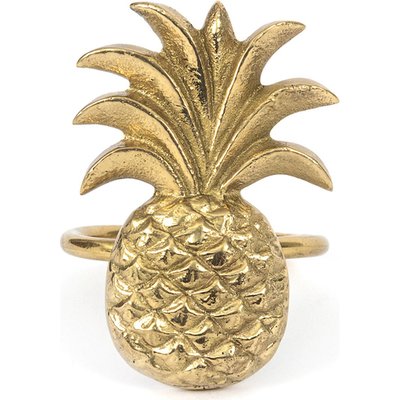 Rond de serviette en laiton, ananas RECOLLECTION