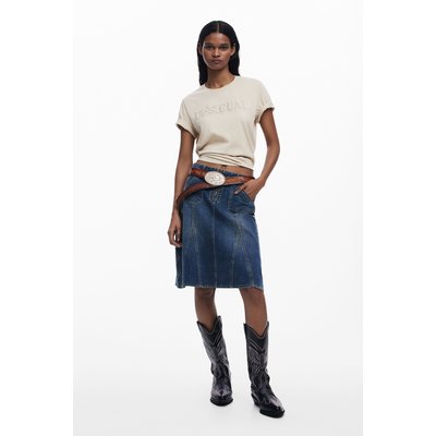 Jupe en denim brodée DESIGUAL