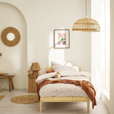 Parure de lit enfant imprimée en percale de coton, taie carrée, HONORE ESSIX