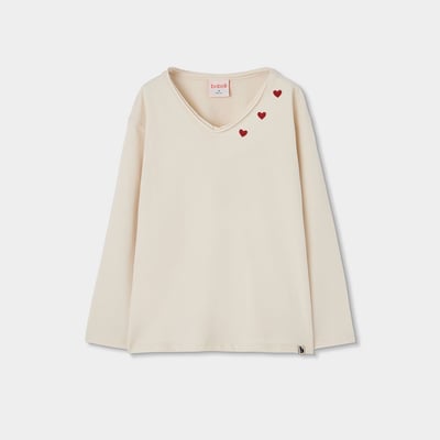 T-shirt en maille fille avec BOBOLI