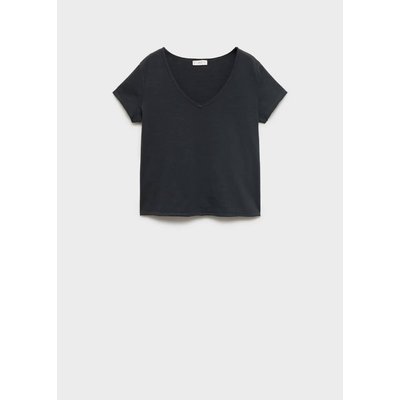 T-shirt coton col en V MANGO TEEN