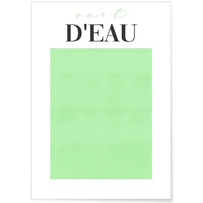 Affiche Vert d'Eau L'AFFICHERIE