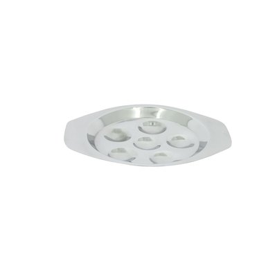 Lot de 6 plats à escargots 6 trous en inox MENASTYL