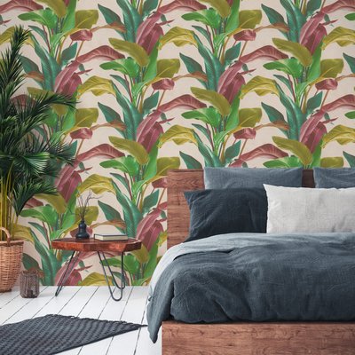 Papier peint motifs feuillages HOME MAISON