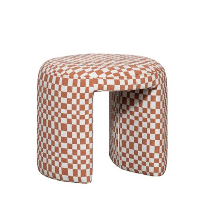 Pouf damiers en tissu - CHARLIE WOOOD