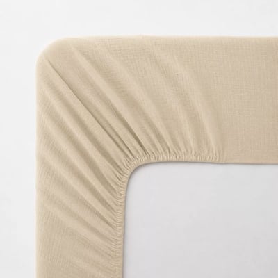 Drap housse b30 gaze de coton lavé MALIA GARNIER THIEBAUT