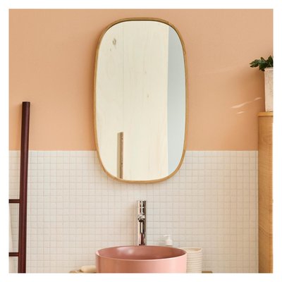 Miroir ovale chêne 40x70cm MELOE MOB IN