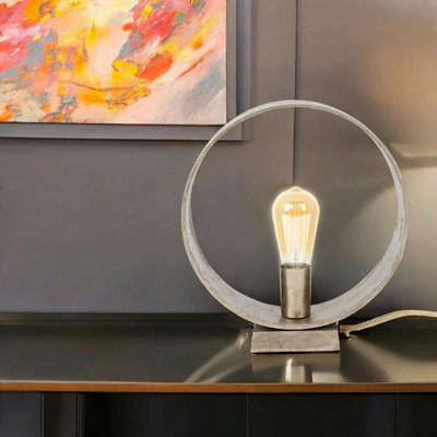Lampe à poser ronde en métal design cercle TRIBECA PIER IMPORT