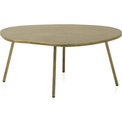 Table d'appoint métal doré vieilli design forme organique RECOLLECTION