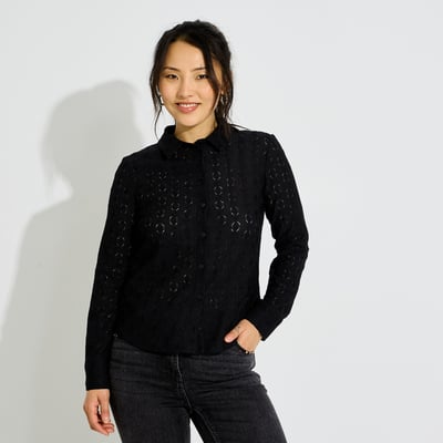 Chemise maille ajourée GRAIN DE MALICE