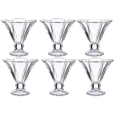 Set de 6 Coupes à Glace en Verre Fleur - H12cm WADIGA