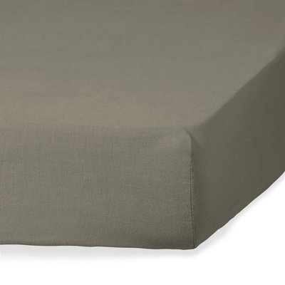 Drap housse lin lavé CAMILLE FEBRONIE