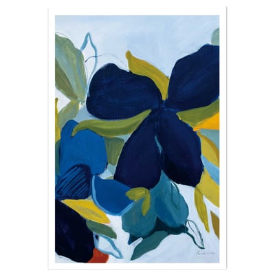 Poster fleurs bleues HEXOA