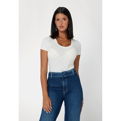 T-Shirt Logo G Strass GUESS