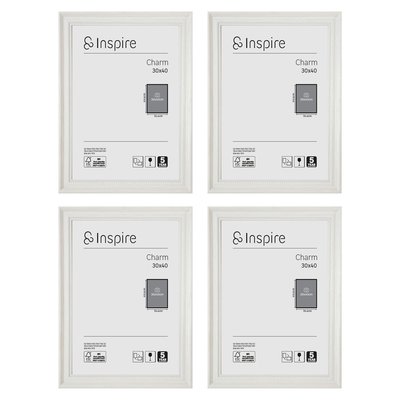 Lot de 4 cadres photo en polystyrène, CHARM INSPIRE