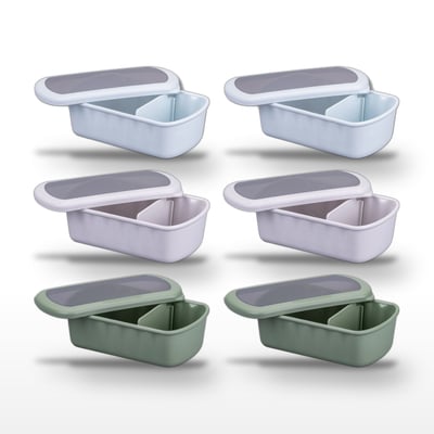 Lot de 6 lunch box 1L avec 6 ustensiles de cuisine STORAGE FACKELMANN