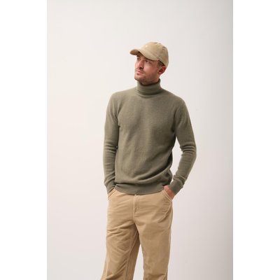 Pull Col Roulé 4 Fils Army Sacha JUST CASHMERE