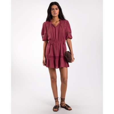 Robe courte avec manches bouffantes et volants THE-ARE