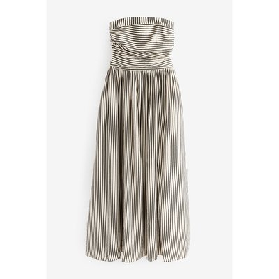 Robe bandeau d'été mi-longue en seersucker NEXT
