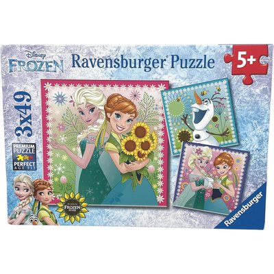 Puzzles 3x49 pièces Reine des Neiges - Très bon état RAVENSBURGER