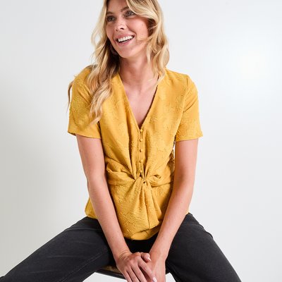 Blouse col V manches courtes GRAIN DE MALICE