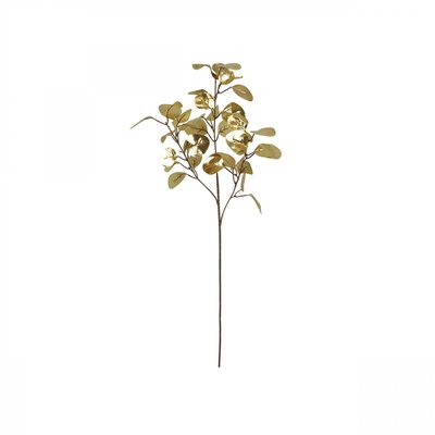 Tige d'eucalyptus artificielle dorée 70cm lot de 3 LIGNE DECO