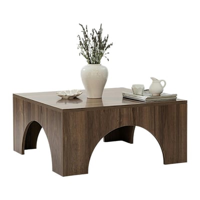 Table basse carrée - pieds en arche SALTA PIER IMPORT