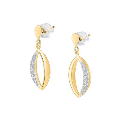 Boucles d'oreilles en or 375 et cristal CLEOR