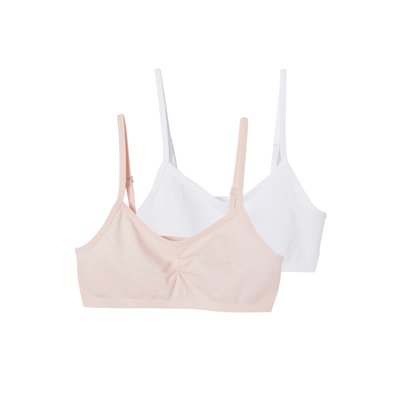 Lot de 2 brassières en microfibre VERTBAUDET