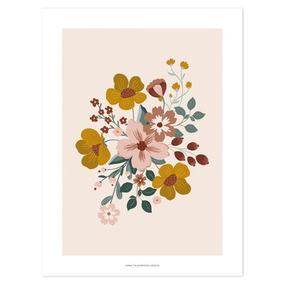 Affiche enfant bouquet automnal CAPUCINE LILIPINSO