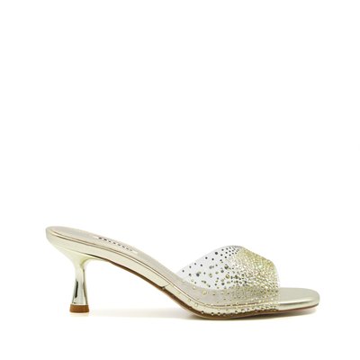 Mules à talon bobine évasé et strass - MEGS DUNE LONDON