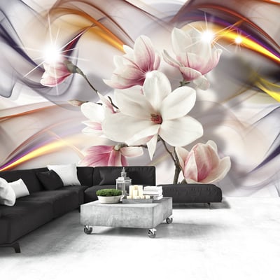Papier peint intissé panoramique Fleurs Artistic Magnolias EDEN