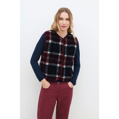 Gilet droit col rond laine TNICOLAS CAROLL
