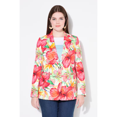 Blazer motif floral. Col à revers et fente ULLA POPKEN