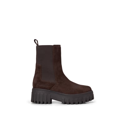 Bottines Chelsea, modèle Valva en cuir velours huilé MARC O'POLO