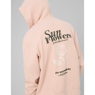 Sweat zippé imprimé devant/dos BZB