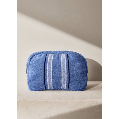 Trousse de toilette en coton effet serviette éponge à rayures multiples MANGO HOME