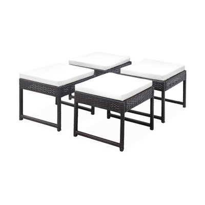 Pouf pour table de jardin acier galvanisé (lot de 4) POUFS POUR TABLE DE JARDIN SWEEEK
