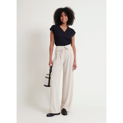 Pantalon large à taille nouée LUPITA NAF NAF